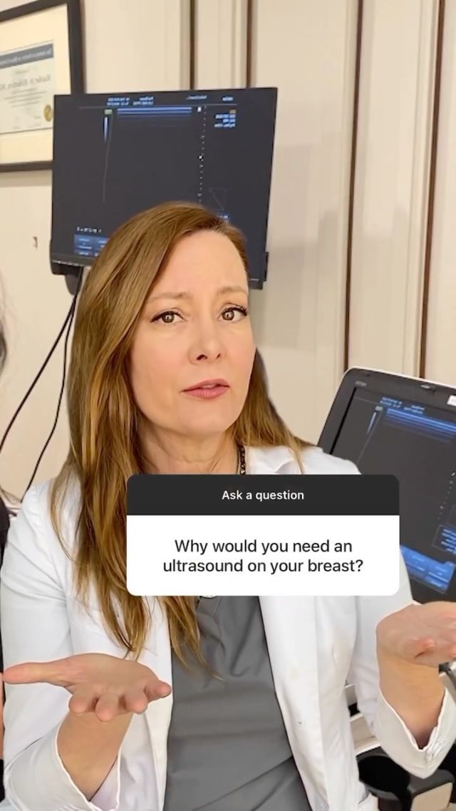 Dr. Richardson answers why we may recommend getting an ultrasound for your breast health. #ultrasound #breasthealth #bedfordbreastcenter