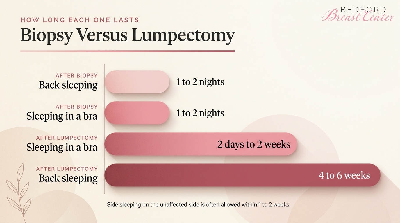Sleep restrictions compared after breast biopsy versus lumpectomy surgery