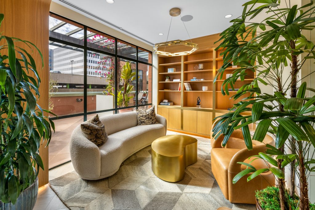 Waiting area at Bedford Breast Center